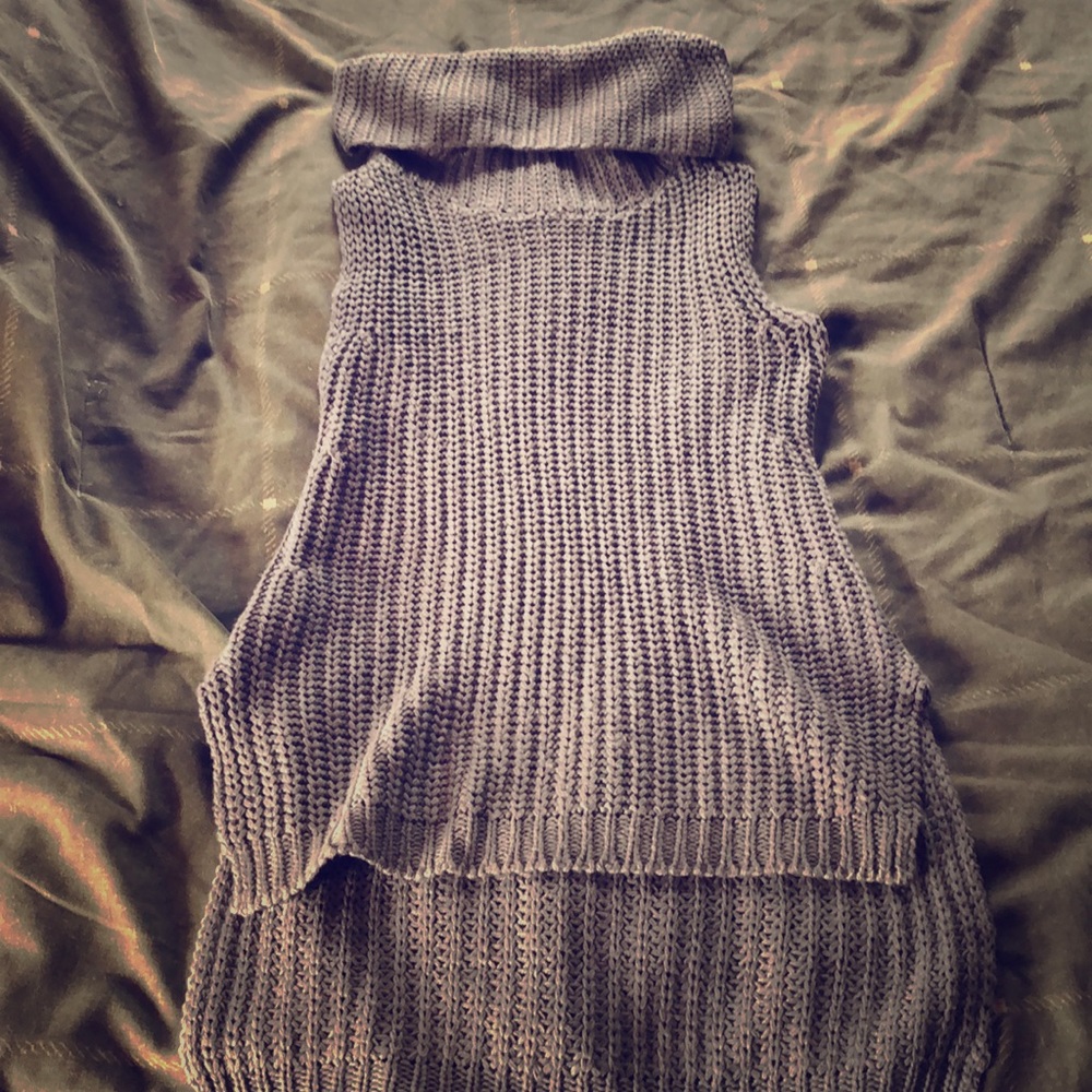 Pullover knit pancho